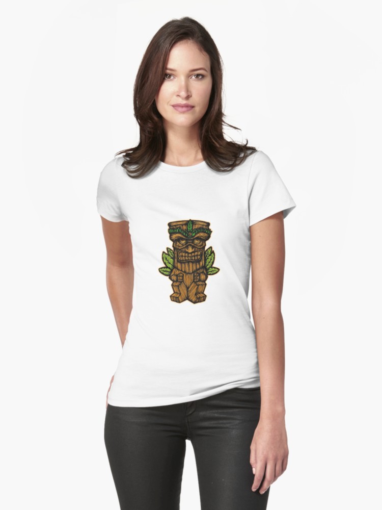 Camisetas entalladas para mujer «Tiki monster» de angeldecuir | Redbubble