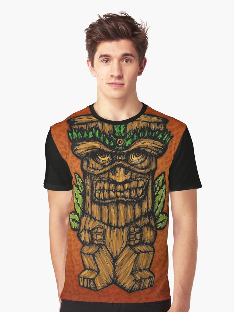 Camisetas gráficas «Tiki monster» de angeldecuir | Redbubble