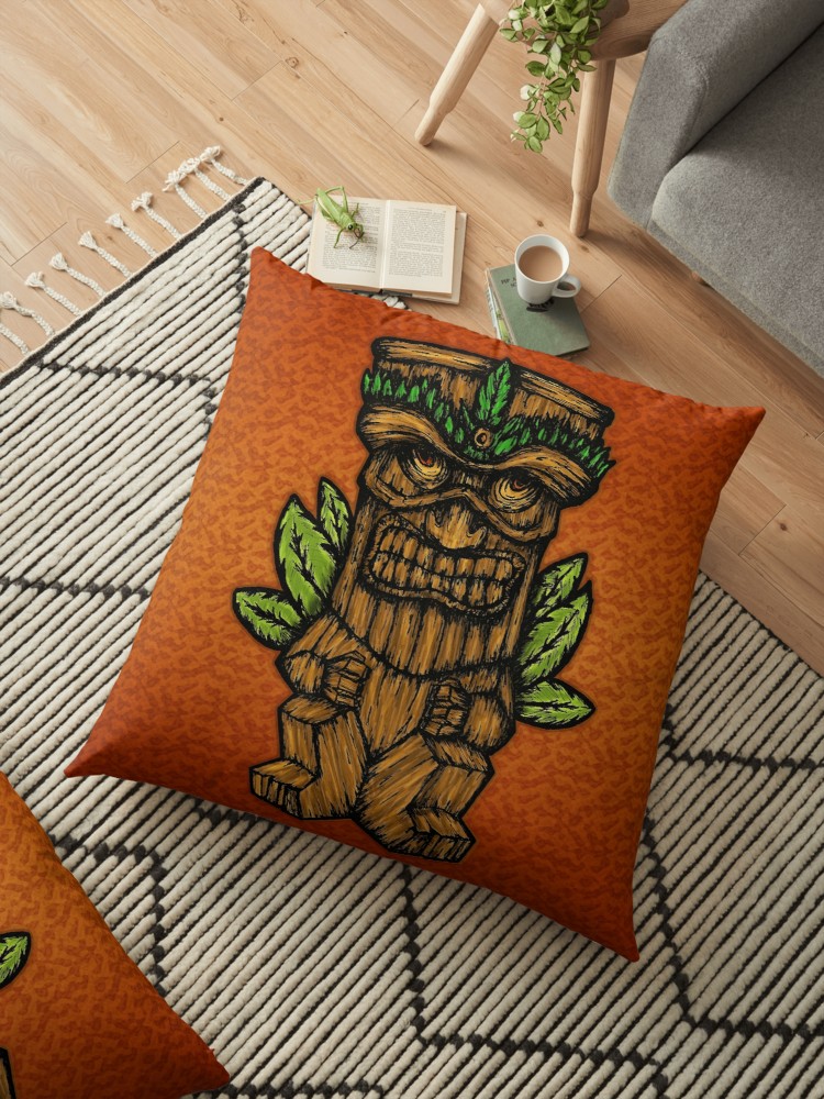 Cojines de suelo «Tiki monster» de angeldecuir | Redbubble