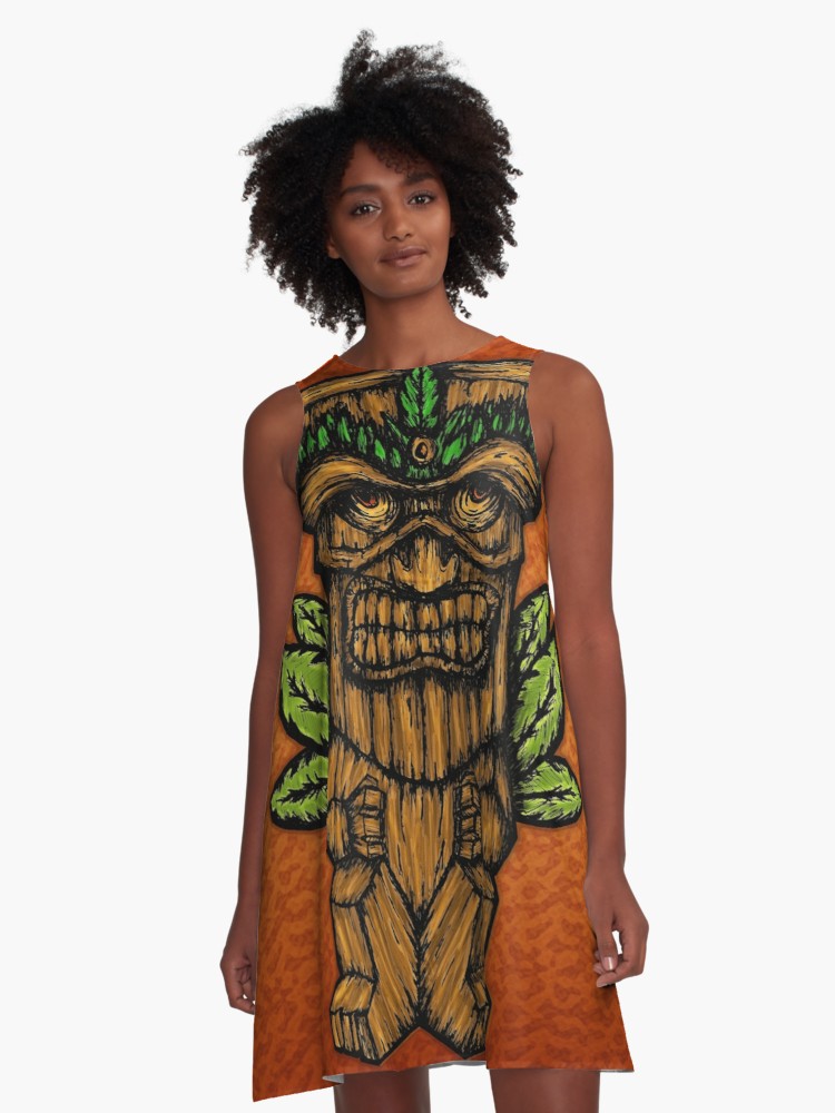 Vestidos acampanados «Tiki monster» de angeldecuir | Redbubble
misterioso Tiki