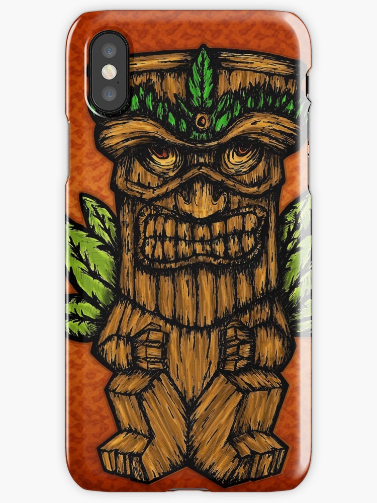 Vinilos y fundas para iPhone «Tiki monster» de angeldecuir | Redbubble