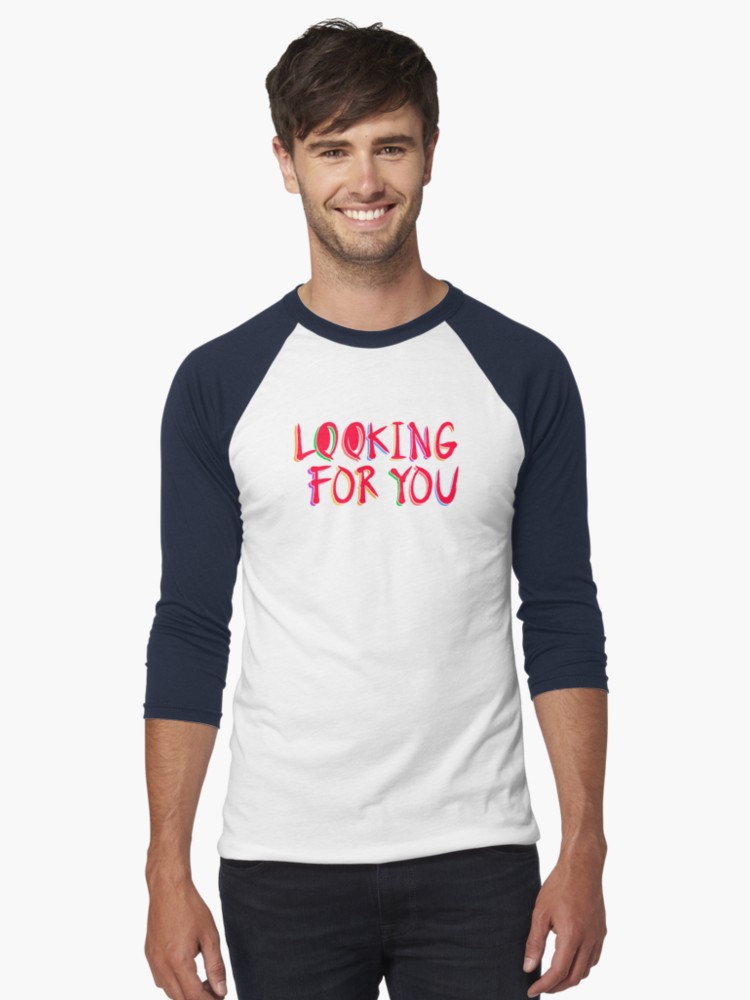 Camisetas bicolor con manga ¾ para hombre «Looking for you» de angeldecuir | Redbubble 