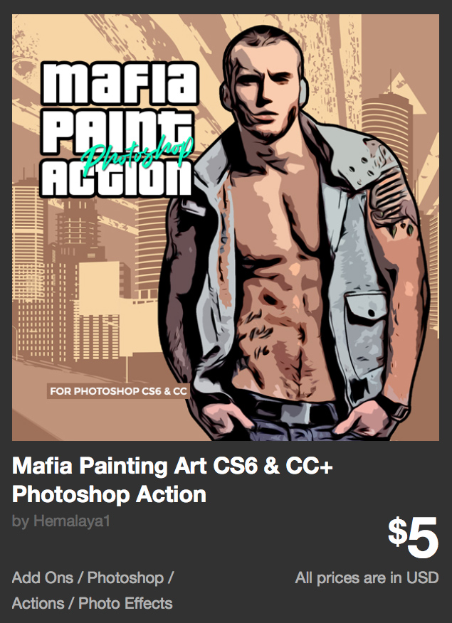 Mafia Painting Art CS6 & CC+ Photoshop Action by Hemalaya1 | GraphicRiver 