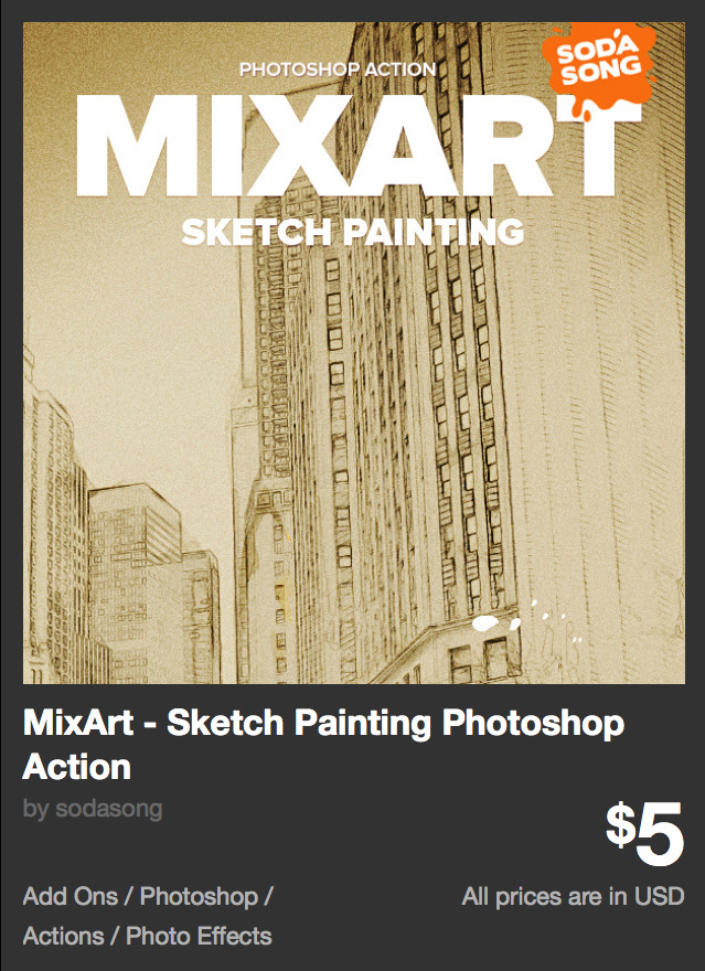 MixArt - Sketch Painting Photoshop Action by sodasong | GraphicRiver 