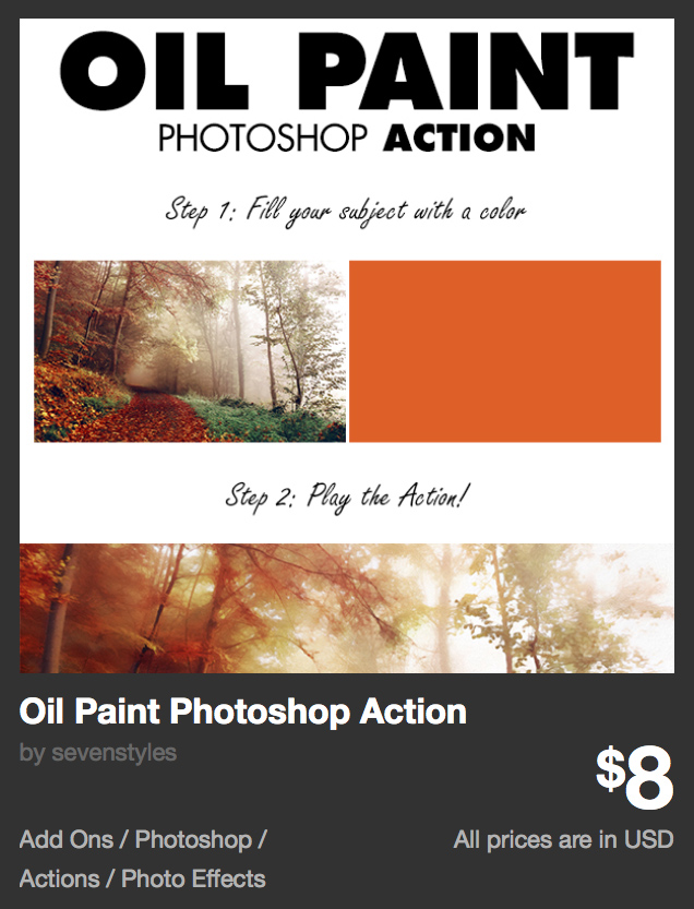 Oil Paint Photoshop Action by sevenstyles | GraphicRiver
