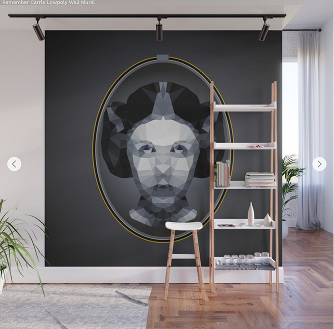 Remember Carrie Lowpoly by Angel Decuir | Society6 Wall Mural