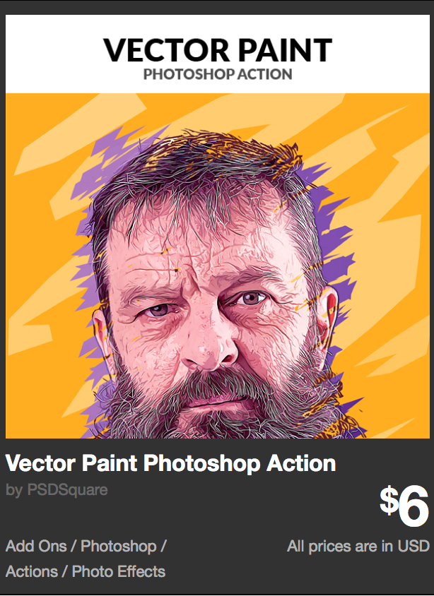 Vector Paint Photoshop Action by PSDSquare | GraphicRiver 
