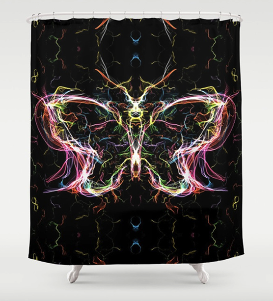 Radiant lighting butterfly Shower Curtain by angeldecuir | Society6 