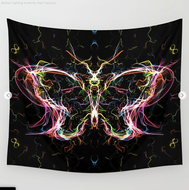 Radiant lighting butterfly Wall Tapestry by angeldecuir | Society6 