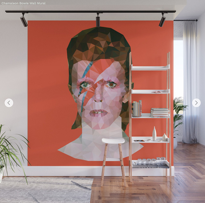 Wall Mural  Chamaleon Bowie by Angel Decuir | Society6