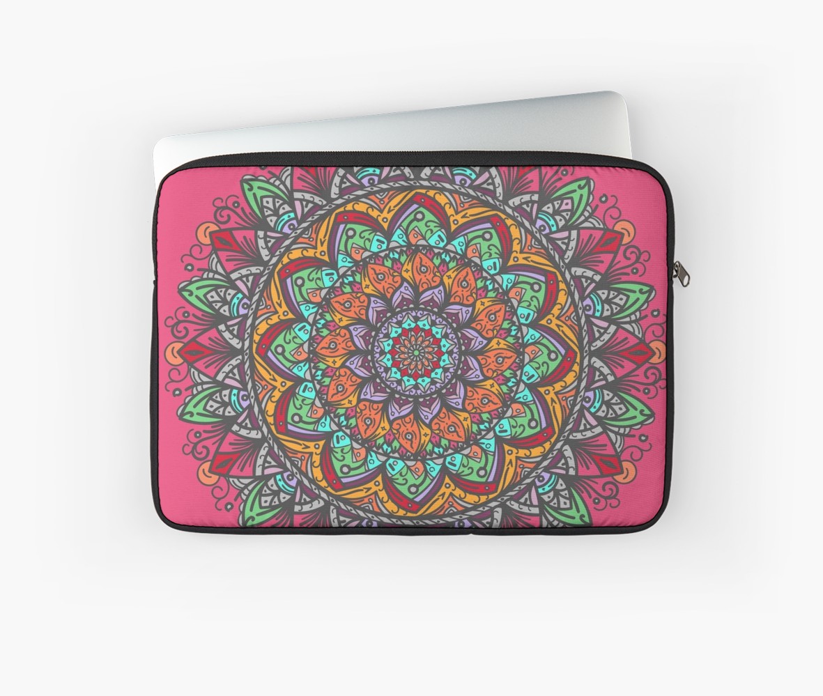 Funda para portátil «Great #mandala Hand Made 1» de angeldecuir | Redbubble 