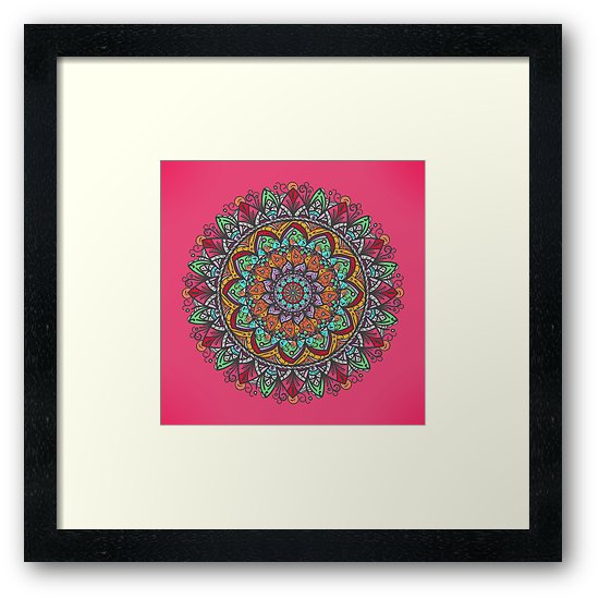 Lámina enmarcada «Great #mandala Hand Made 1» de angeldecuir | Redbubble 