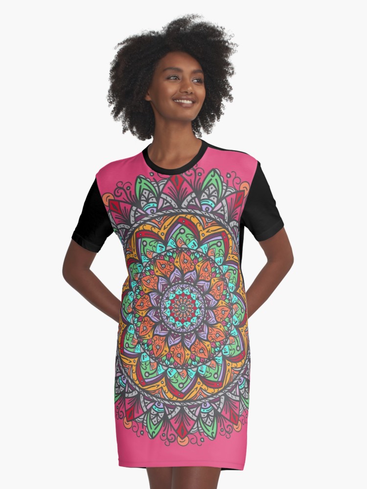 Vestido camiseta «Great #mandala Hand Made 1» de angeldecuir | Redbubble 