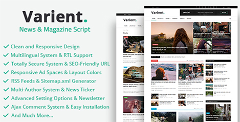 Varient - News & Magazine Script by Codingest | CodeCanyon
