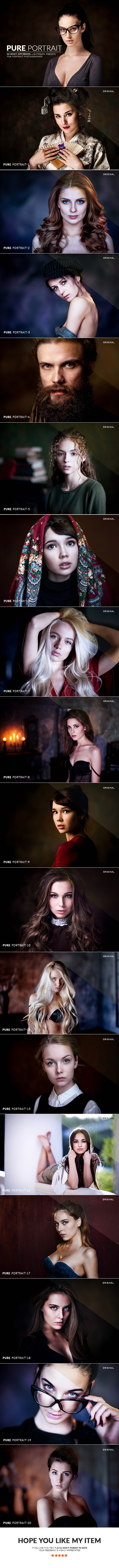 20 Pure Portrait Lightroom Presets by Straightdesign | GraphicRiver 