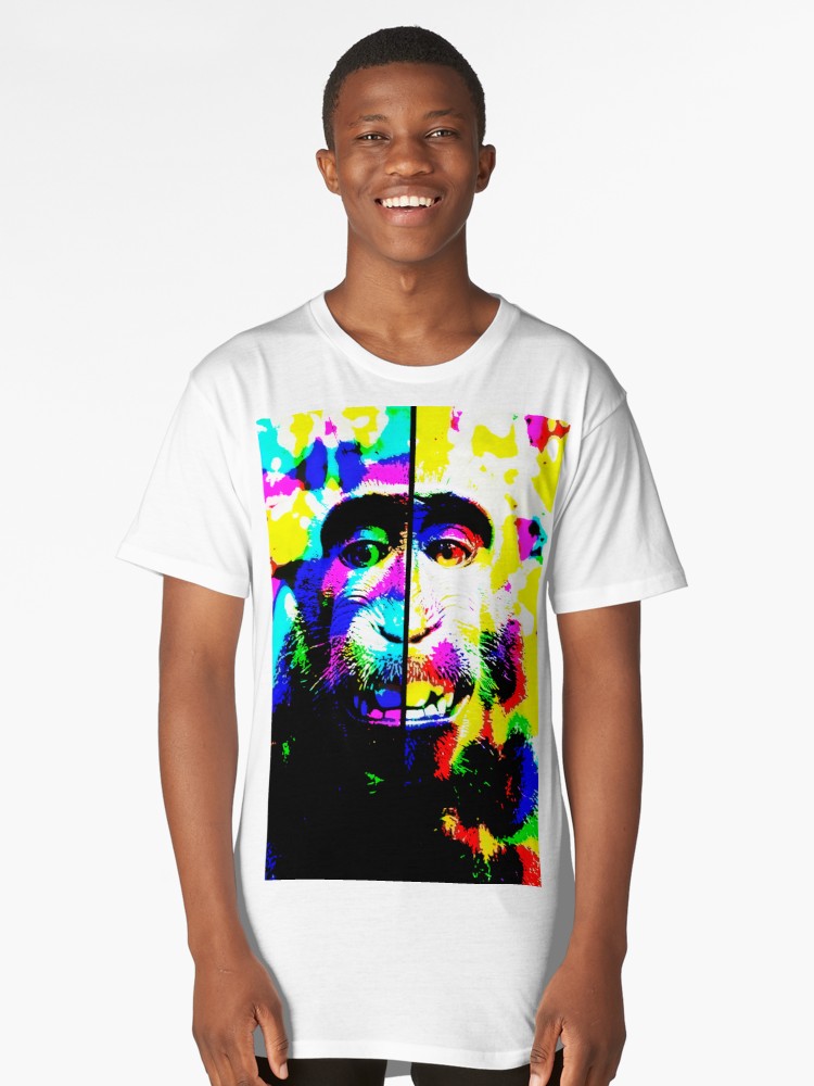 Camisetas largas «Mono alucinado» de angeldecuir | Redbubble 