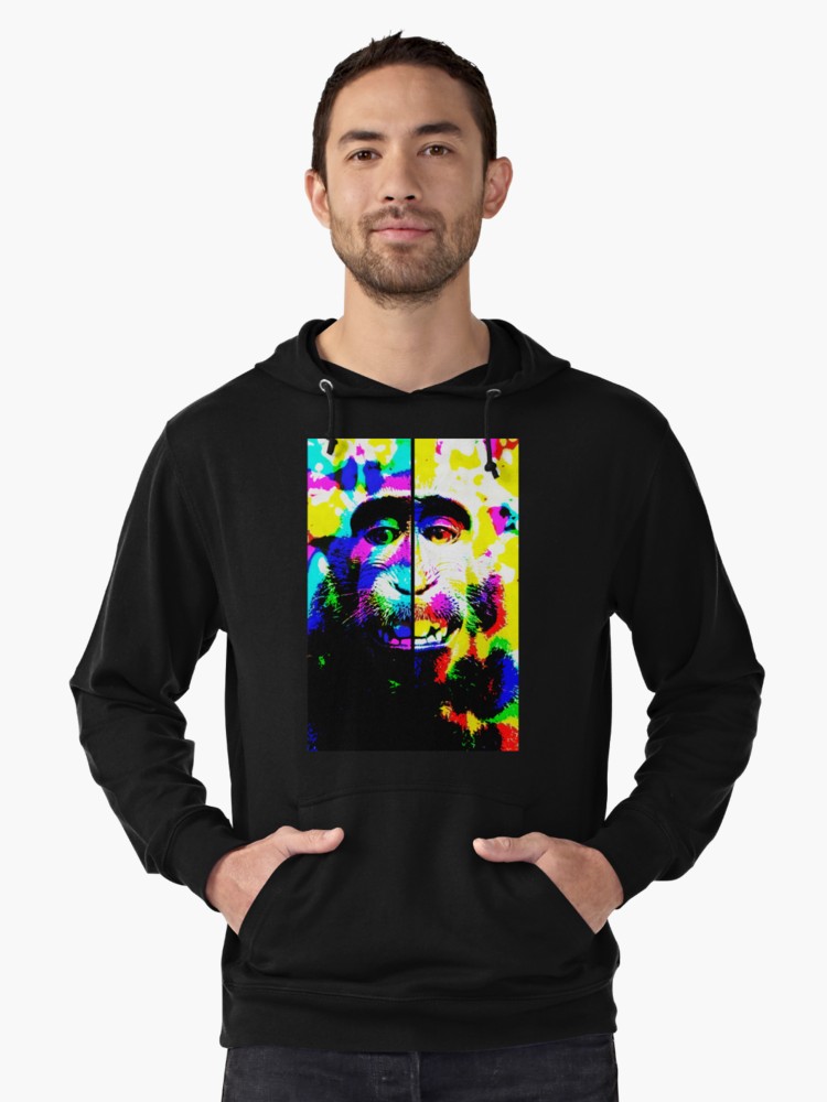 Sudaderas con capucha ligeras «Mono alucinado» de angeldecuir | Redbubble 