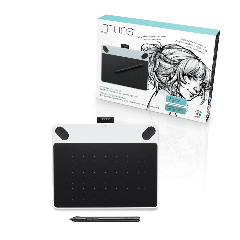 Wacom CTL490DW Intuos Draw Tableta Grafica con Boligrafo, Blanco - Amazon