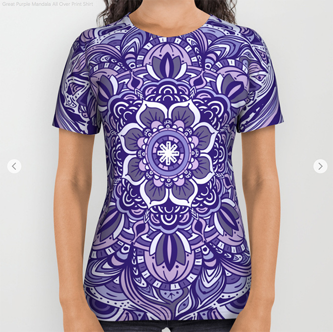 Great Purple Mandala All Over Print Shirt by angeldecuir | Society6 