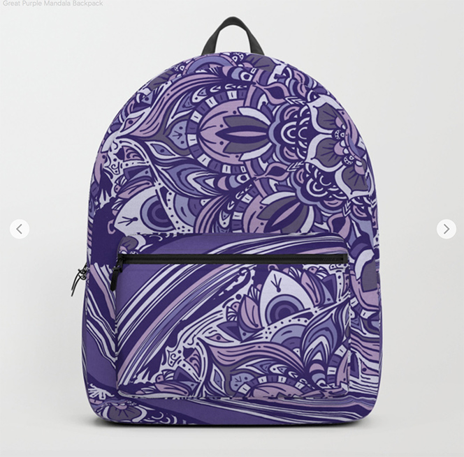 Great Purple Mandala Backpack by angeldecuir | Society6 