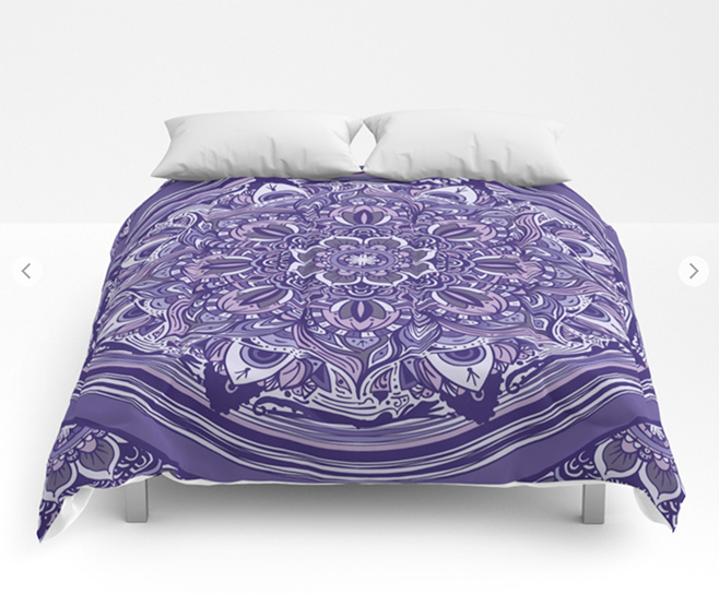 Great Purple Mandala Comforters by angeldecuir | Society6 