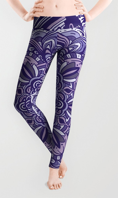 Great Purple Mandala Leggings by angeldecuir | Society6 