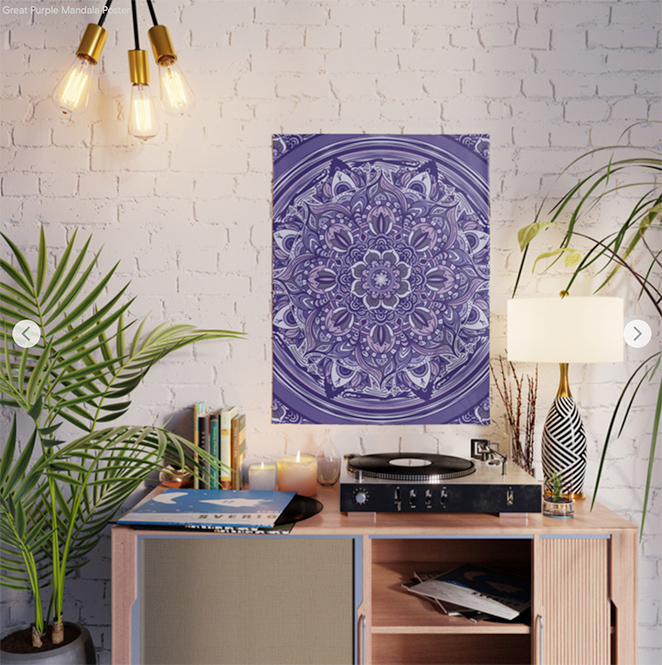 Great Purple Mandala Poster by angeldecuir | Society6 