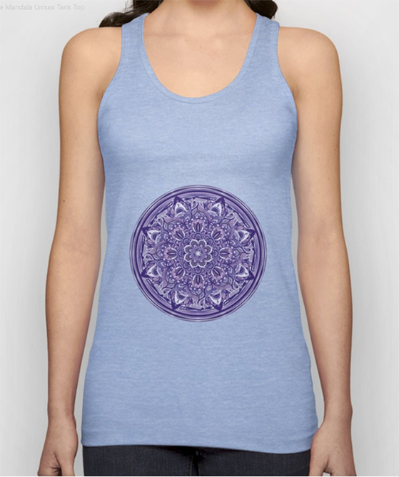 Great Purple Mandala Unisex Tank Top by angeldecuir | Society6 