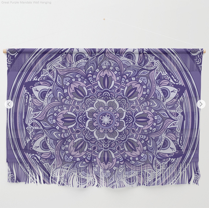 Great Purple Mandala Wall Hanging  by Angel Decuir | Society6