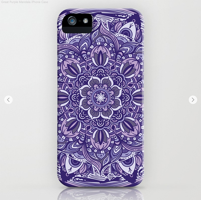 Great Purple Mandala Clear iPhone Case by angeldecuir | Society6 