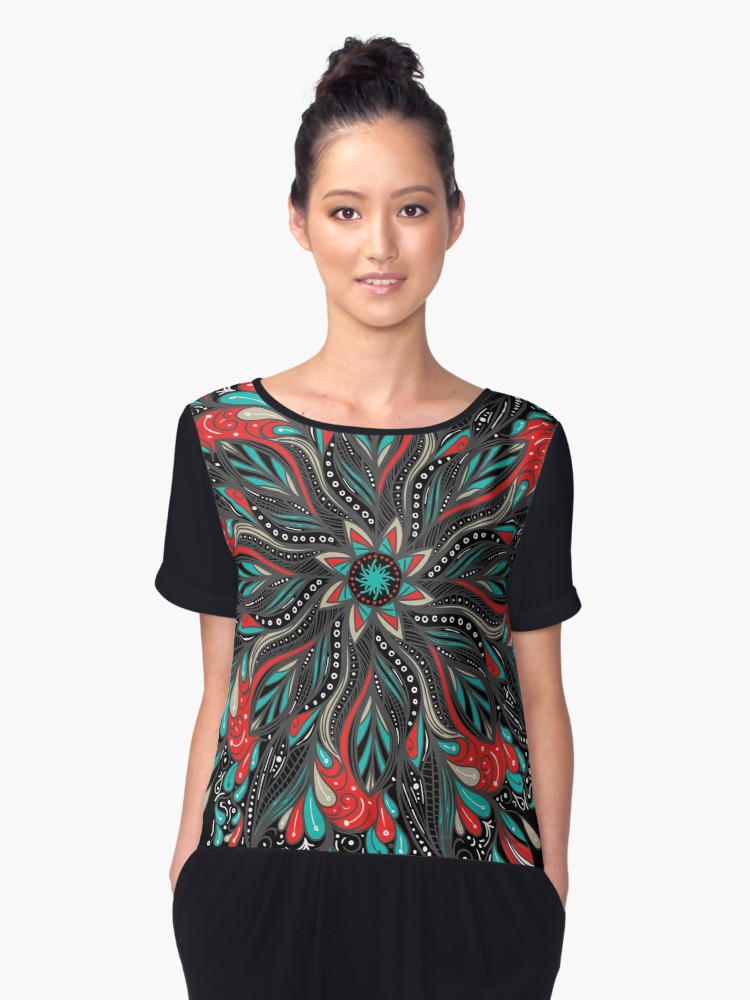 Blusas «Mandala Flowers» de angeldecuir | Redbubble 