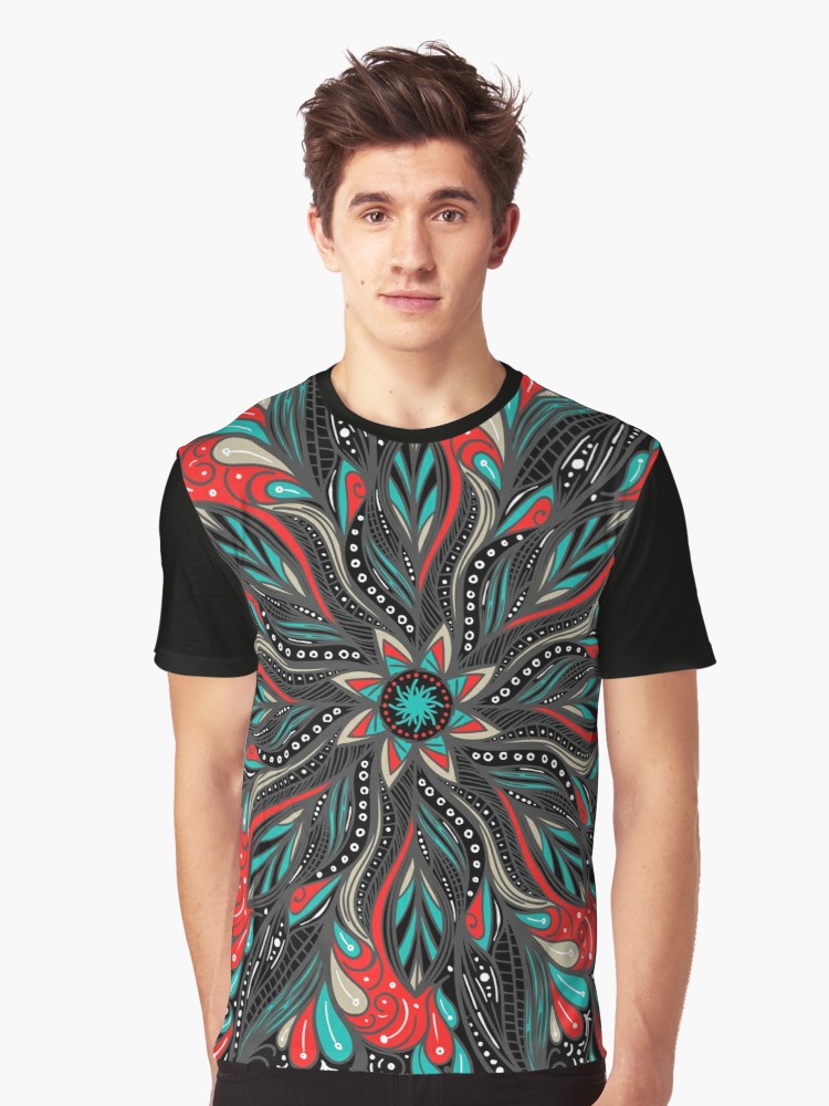 Camisetas gráficas «Mandala Flowers» de angeldecuir | Redbubble 