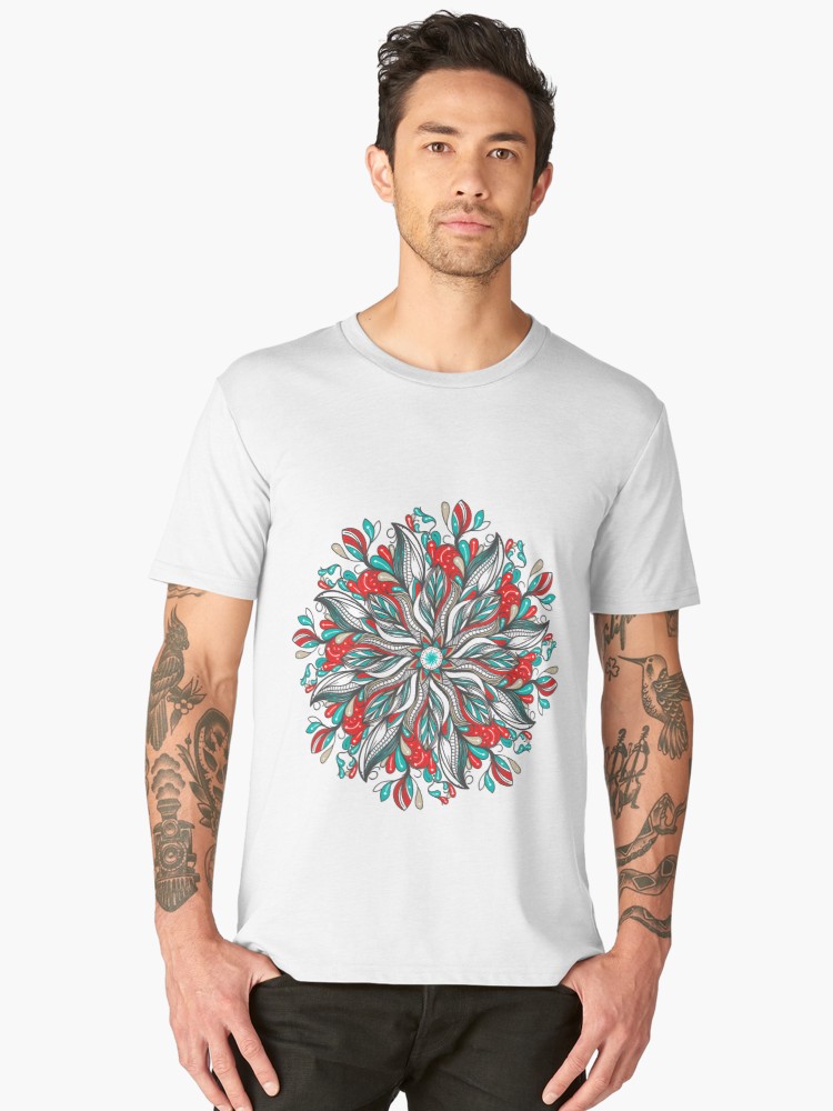 Camisetas premium para hombre «Mandala Flowers» de angeldecuir | Redbubble 