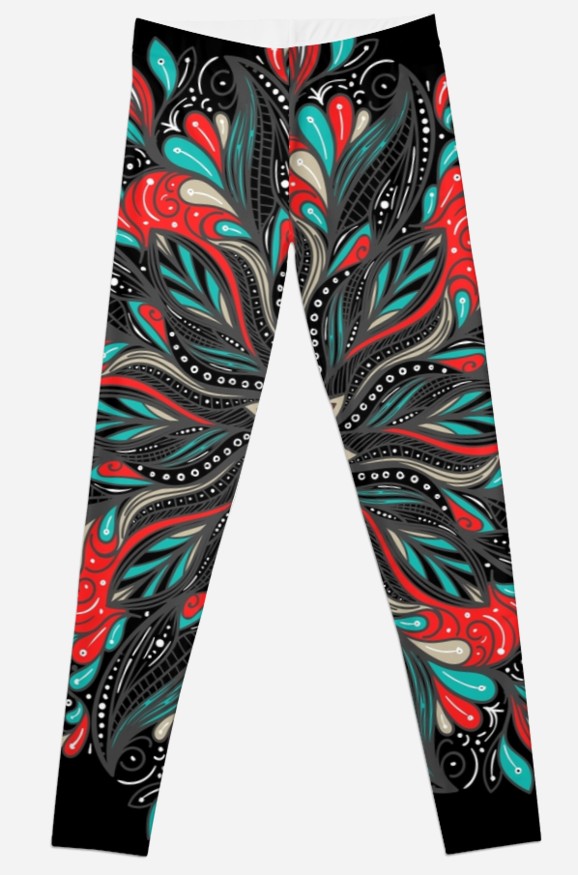 Legging «Mandala Flowers» de angeldecuir | Redbubble