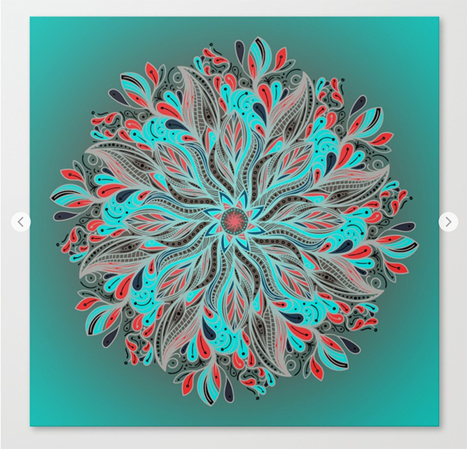 Mandala Flower Canvas Print by angeldecuir | Society6 