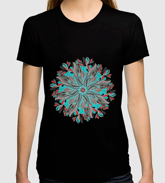 Mandala Flower T-shirt by angeldecuir | Society6 