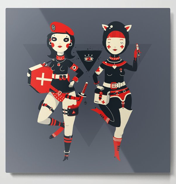 Medic Metal Print by miaou-miaou - society6