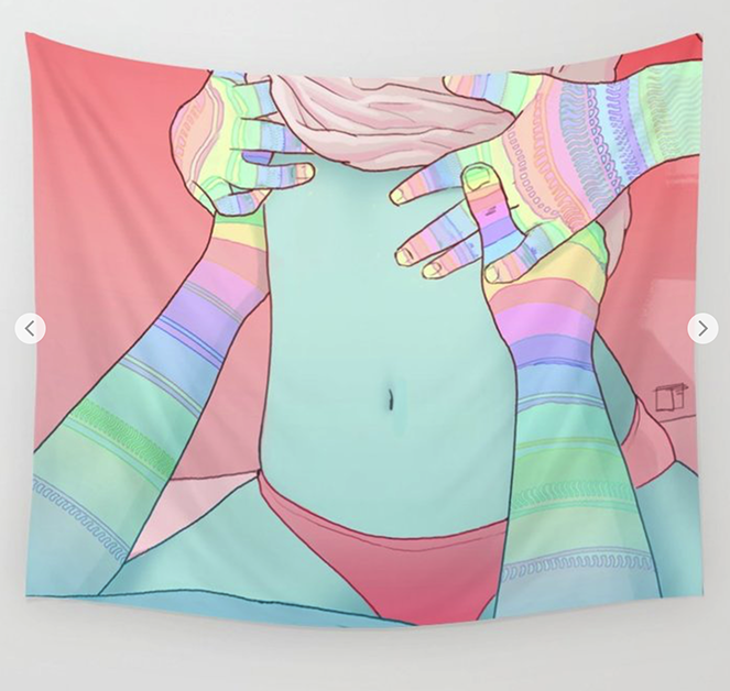 Touch Wall Tapestry by Phazed - society6