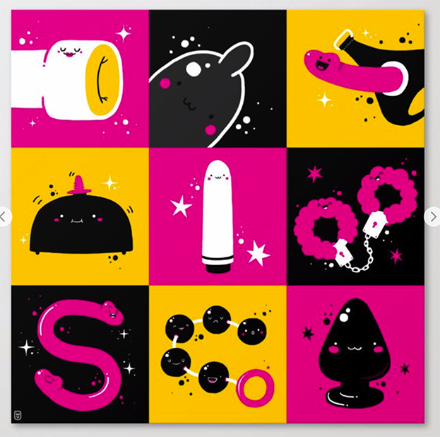 Funny sex toys Canvas Print by miaou-miaou - society6