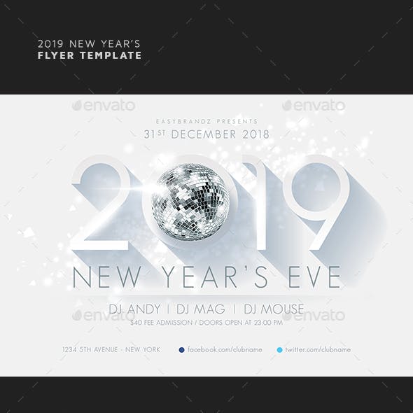 2019 New Year's Flyer Template by Easybrandz2 | GraphicRiver