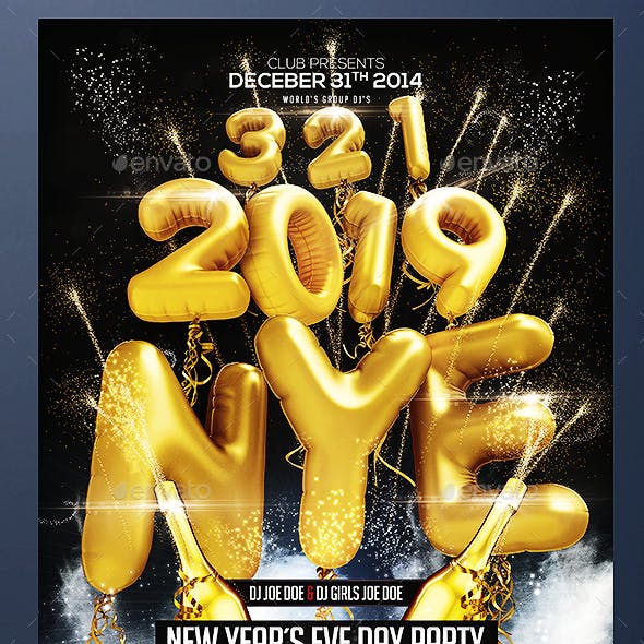 NYE Flyer by iaoai | GraphicRiver