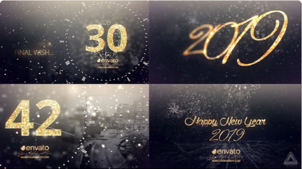 New Year Midnight Gold Countdown by FVS | VideoHive 
