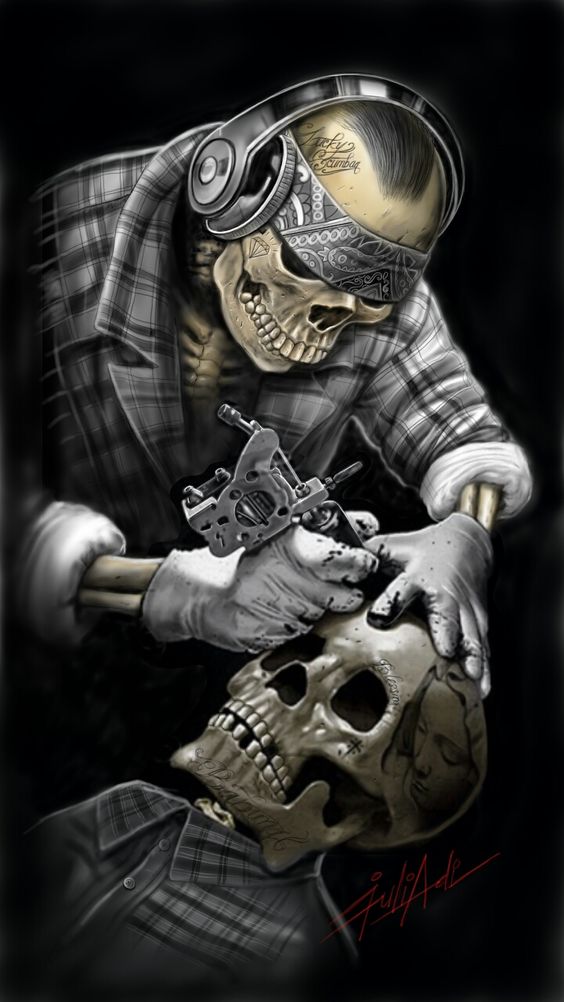 Tattoo Skull - Arte por Pandeart80.