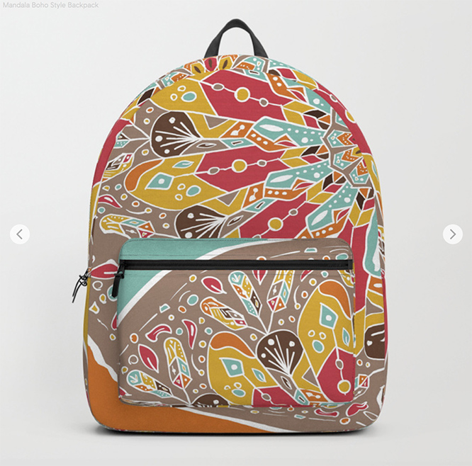 Mandala Boho Style Backpack by angeldecuir | Society6 