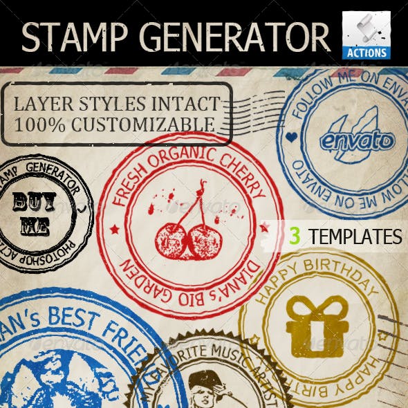 Rubber Stamp Generator Photoshop Action
by psddude in Utilities