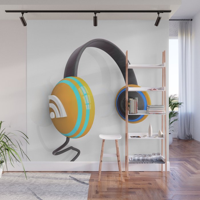 3D wifi headphones Wall Mural
- ART PRINTS en Society6
