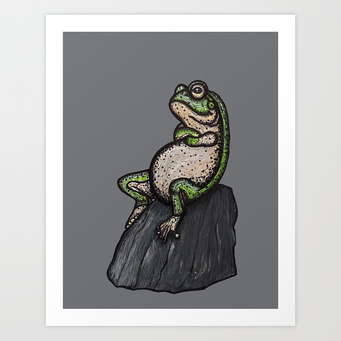 Cool frog Art Print