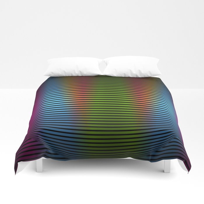 Color in lines Duvet Cover