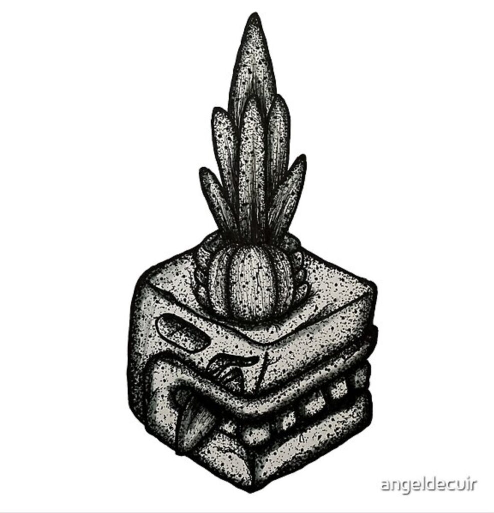 Maceta Prehispánica en tinta
