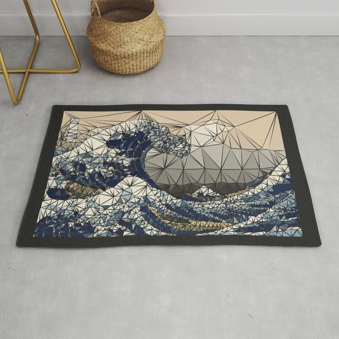 Lowpoly - The great wave of K Rug
